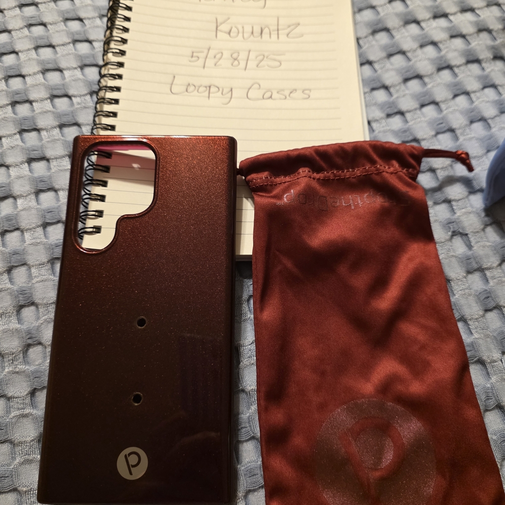 Red Phone Case with Pouch